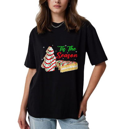 Funny Tis The Season Design Christmas Tree Cakes Debbie T-Shirt - Christmas Unisex T-Shirt/Hoodie/Sweatshirt - TRNN00