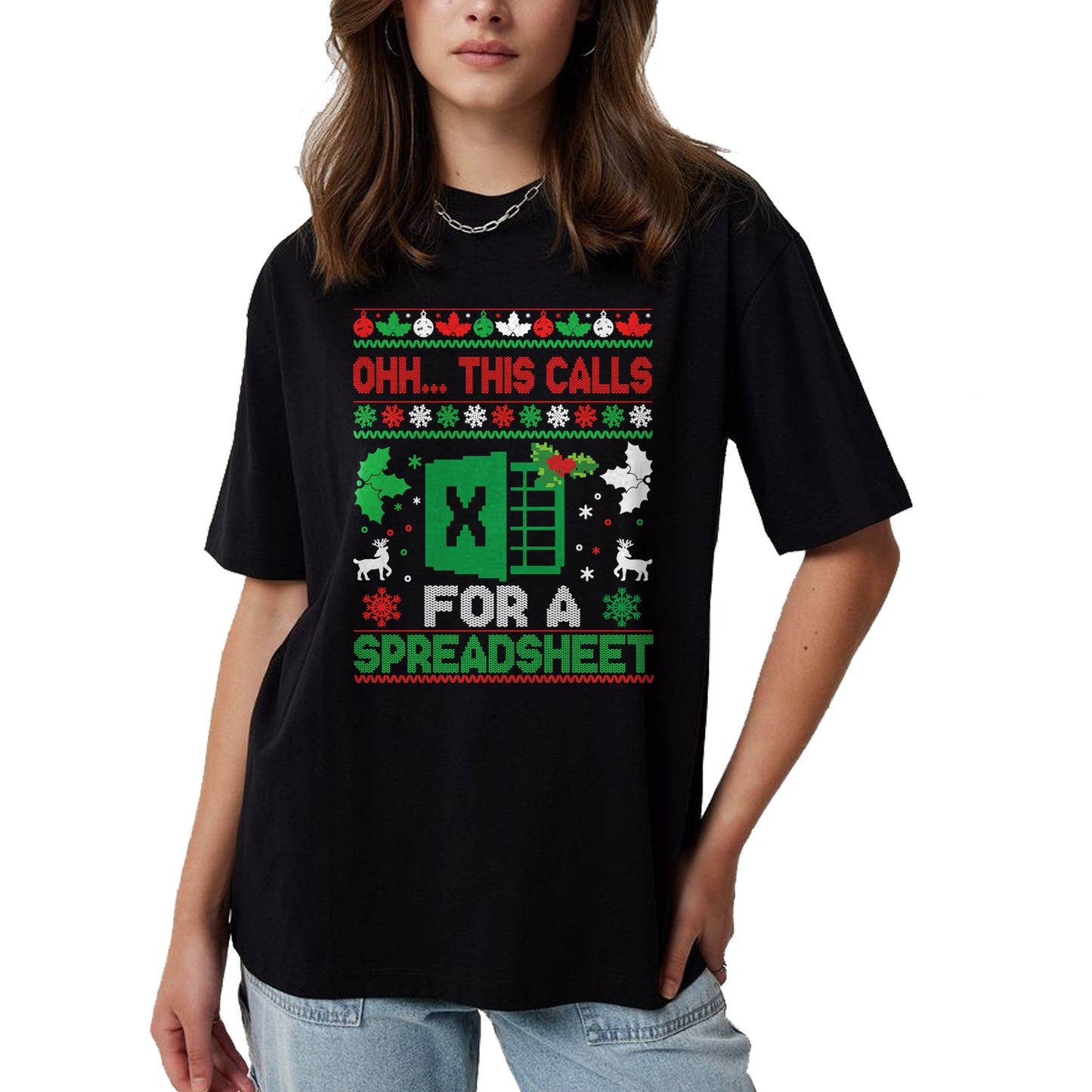 Oh this calls for a Spreadsheet Christmas sweater Excel Sweatshirt - Christmas Unisex T-Shirt/Hoodie/Sweatshirt - TRNN00