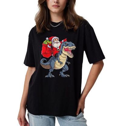 Dinosaur T rex Christmas Santa Boys Men Girls Xmas Squad T-Shirt - Christmas Unisex T-Shirt/Hoodie/Sweatshirt - TRNN00