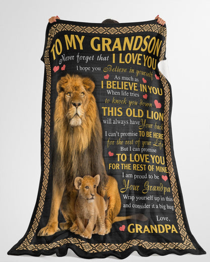 Special Gift For Your Grandson Blanket - From Grandpa