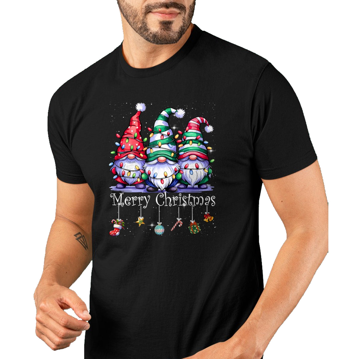 Cute Gnomes Merry Christmas Light Family Gnome Xmas Matching T-Shirt - Christmas Unisex T-Shirt/Hoodie/Sweatshirt - TRNN00