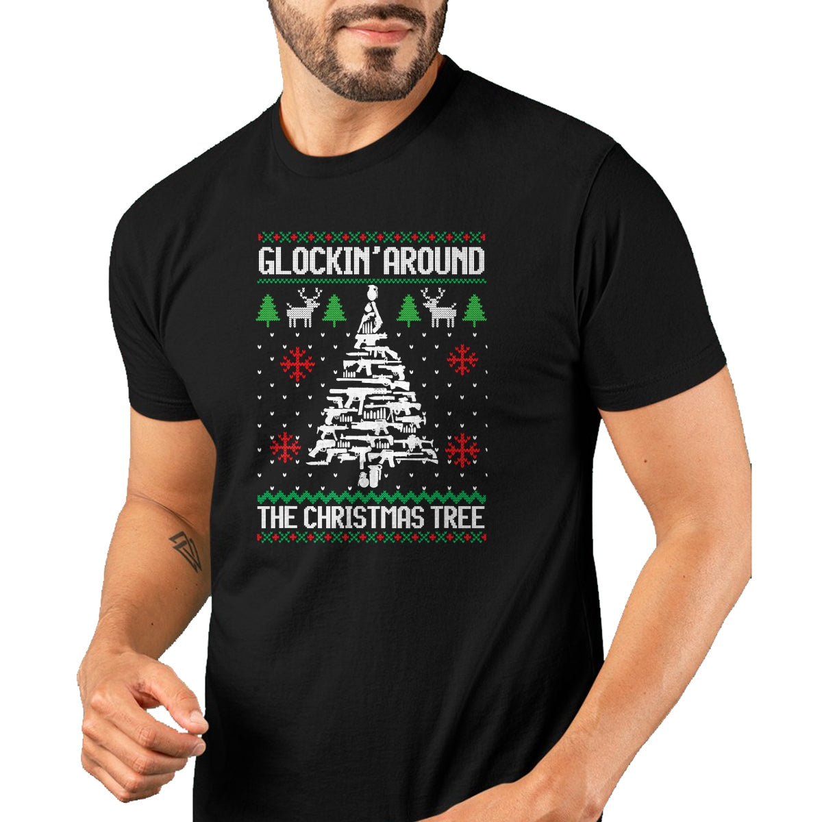 Funny Guns Ugly Christmas Sweaters for Gun Lovers Men Women T-Shirt - Christmas Unisex T-Shirt/Hoodie/Sweatshirt - TRNN00