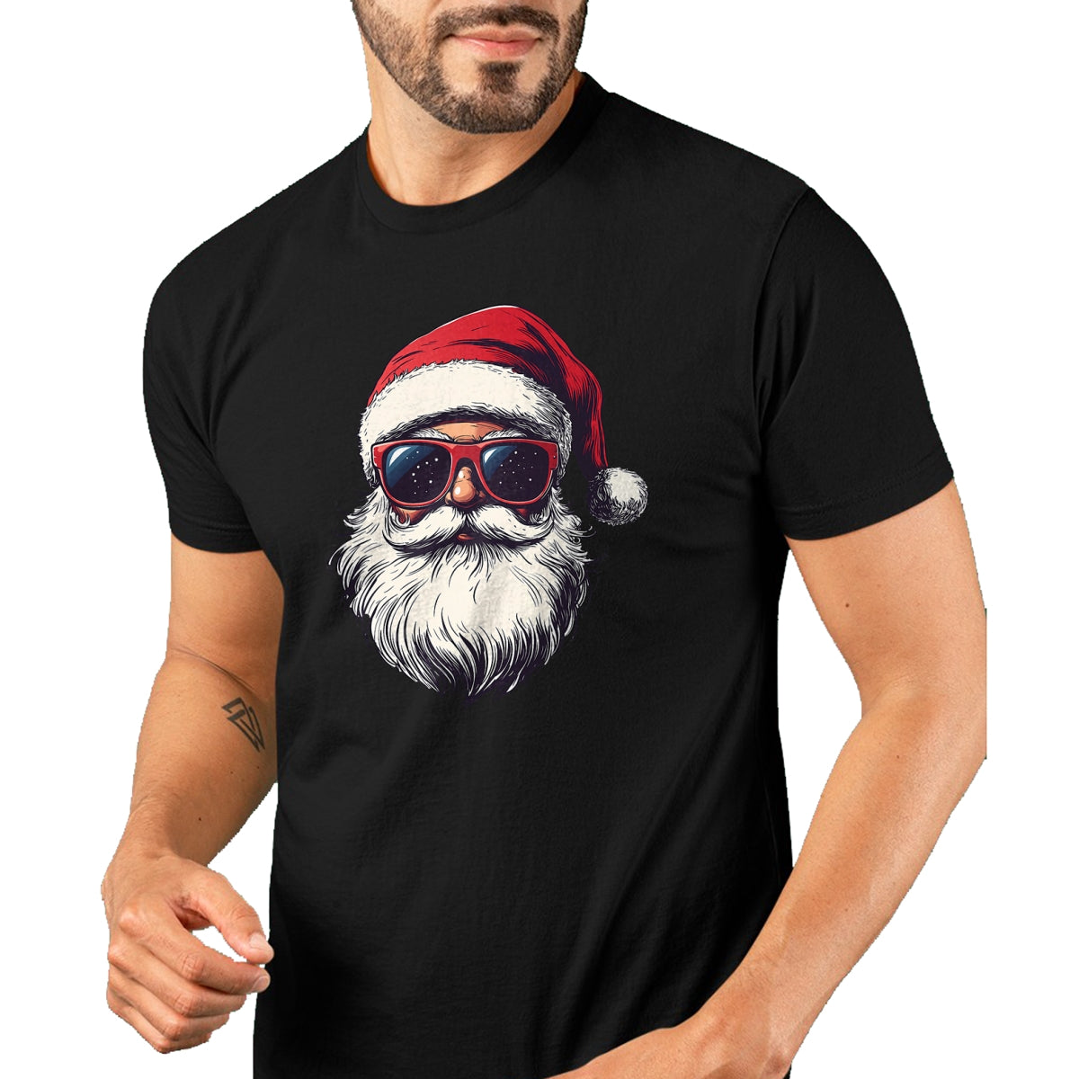 Cool Santa Claus Face Retro Sunglasses Christmas Men Boys T-Shirt - Christmas Unisex T-Shirt/Hoodie/Sweatshirt - TRNN00