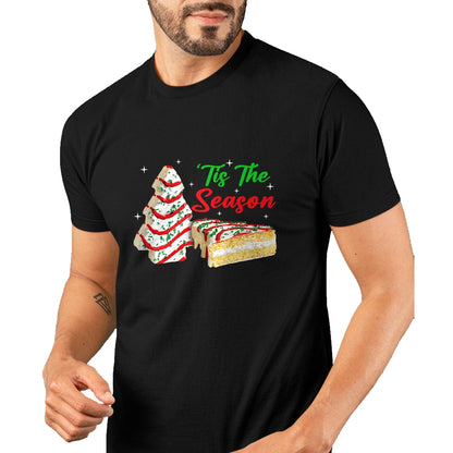 Funny Tis The Season Design Christmas Tree Cakes Debbie T-Shirt - Christmas Unisex T-Shirt/Hoodie/Sweatshirt - TRNN00
