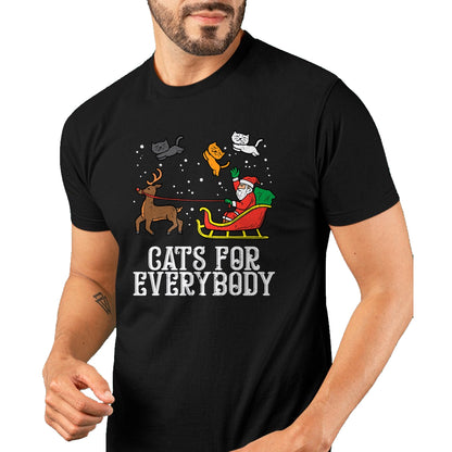 Cats For Everybody Christmas Cat Funny Xmas Women Santa T-Shirt - Christmas Unisex T-Shirt/Hoodie/Sweatshirt - TRNN00
