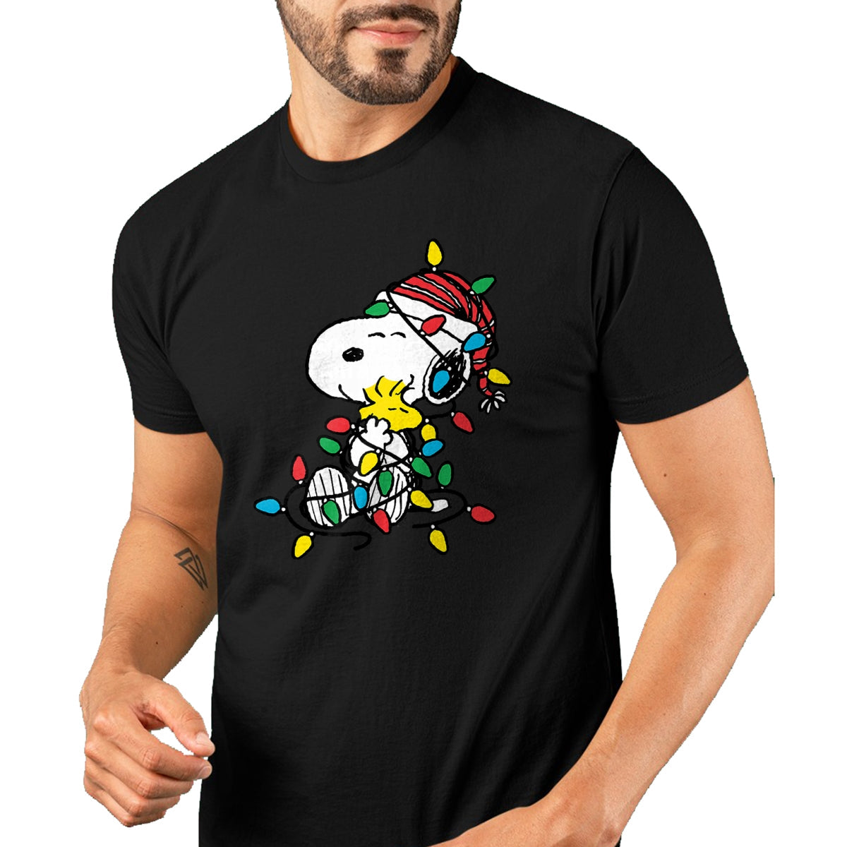 Peanuts - Snoopy Woodstock Christmas Lights T-Shirt - Christmas Unisex T-Shirt/Hoodie/Sweatshirt - TRNN00
