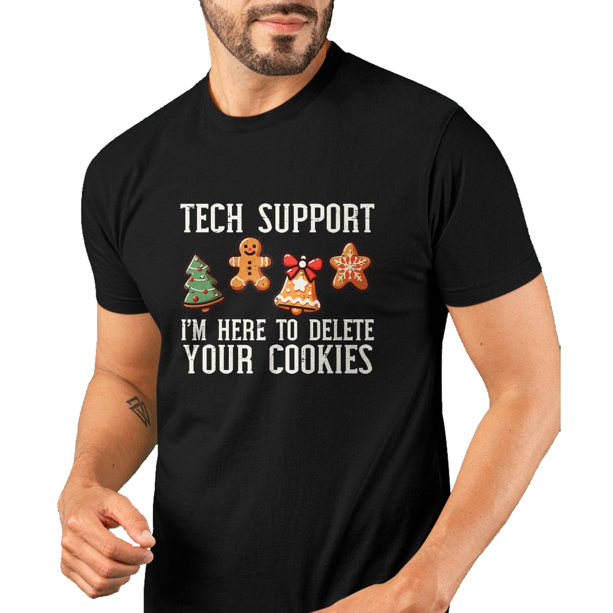 Christmas Tech Support Here To Delete Cookies Xmas Men Women T-Shirt - Christmas Unisex T-Shirt/Hoodie/Sweatshirt - TRNN00