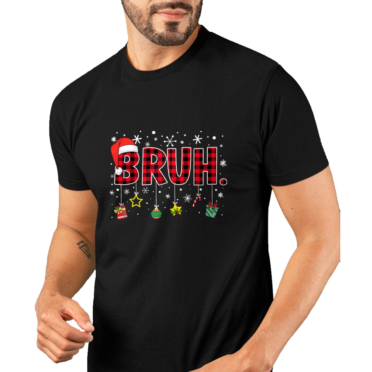 Bruh Funny Christmas Red Plaid Teens Boys Kids Xmas Pajamas T-Shirt - Christmas Unisex T-Shirt/Hoodie/Sweatshirt - TRNN00
