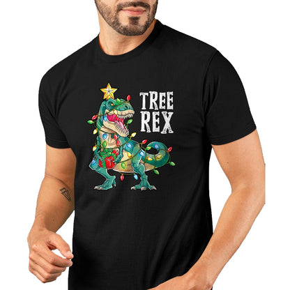 Most Wonderful Christmas Co Dinosaur Christmas Tree Rex Pajamas Men Boys Xmas Lights T-Shirt - Christmas Unisex T-Shirt/Hoodie/Sweatshirt - TRNN00