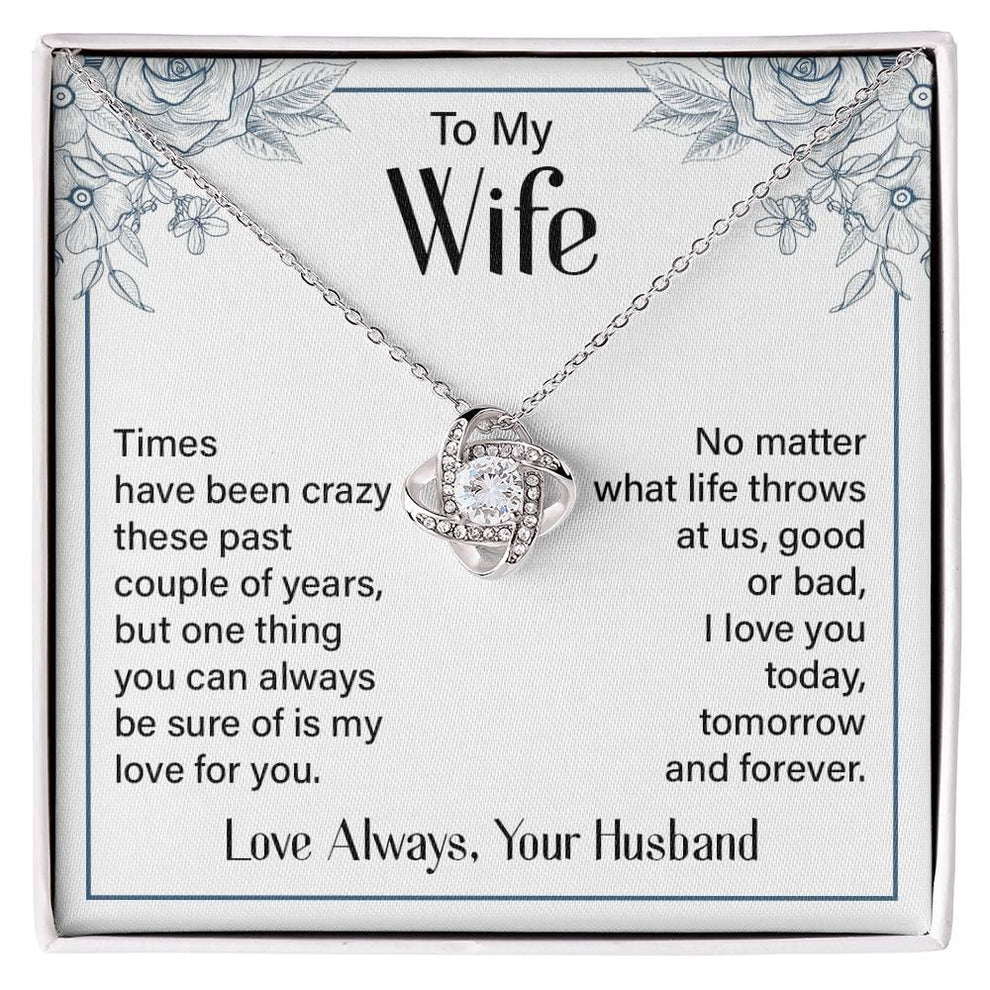 Wife Gift From Husband - Premium Love Knot Necklace