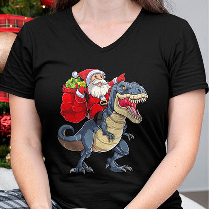 Dinosaur T rex Christmas Santa Boys Men Girls Xmas Squad T-Shirt - Christmas Unisex T-Shirt/Hoodie/Sweatshirt - TRNN00