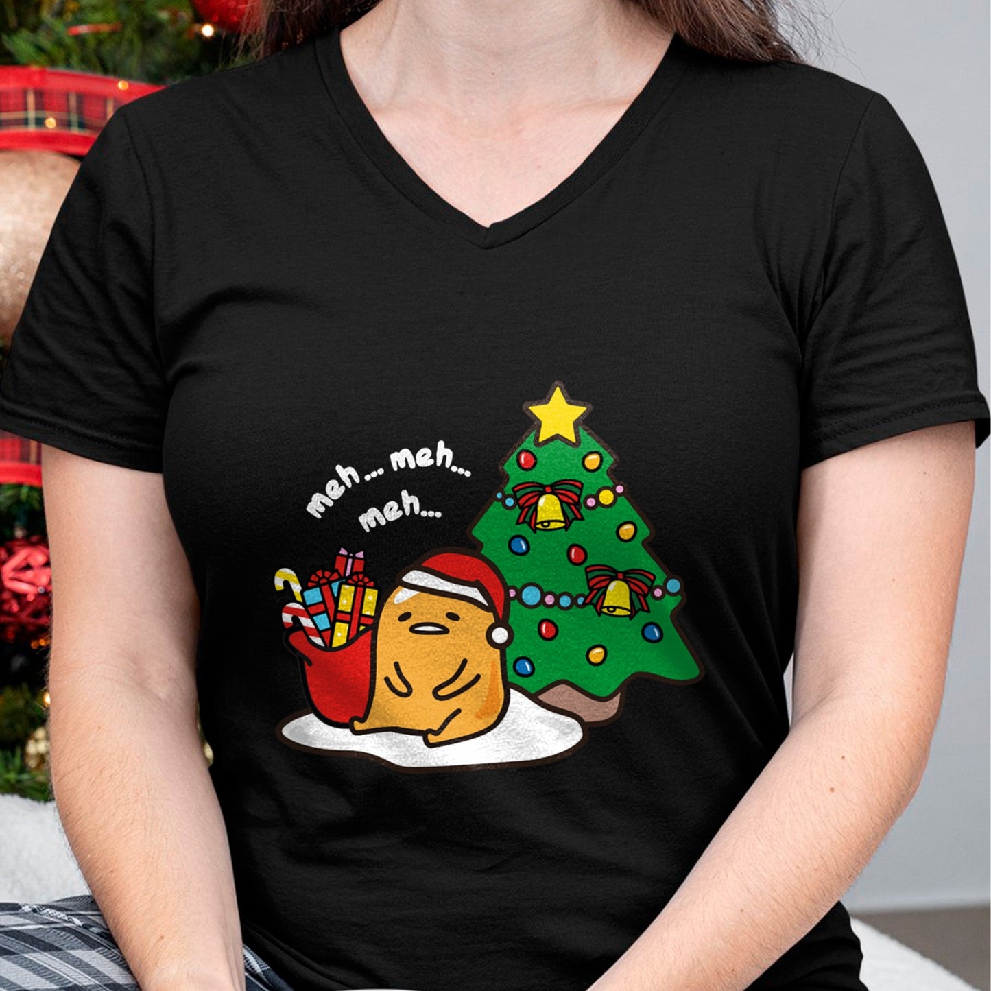 Gudetama Christmas Tree Hoodie Sweatshirt Pullover Hoodie - Christmas Unisex T-Shirt/Hoodie/Sweatshirt - TRNN00