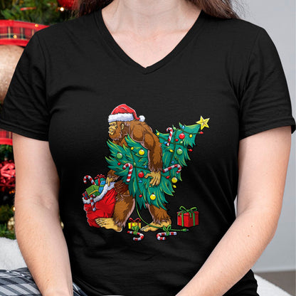 Most Wonderful Christmas Co Bigfoot Christmas Tree Lights Xmas Boys Men Sasquax T-Shirt - Christmas Unisex T-Shirt/Hoodie/Sweatshirt - TRNN00