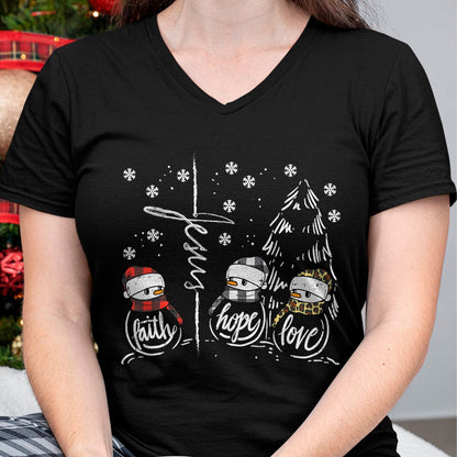 Faith Hope Love Jesus TRNNman Plaid Leopard Christmas Gift T-Shirt - Christmas Unisex T-Shirt/Hoodie/Sweatshirt - TRNN00