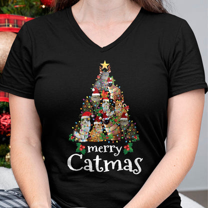 Merry Catmas Funny Cat Mom Cat Dad Christmas Cat T-Shirt - Christmas Unisex T-Shirt/Hoodie/Sweatshirt - TRNN00