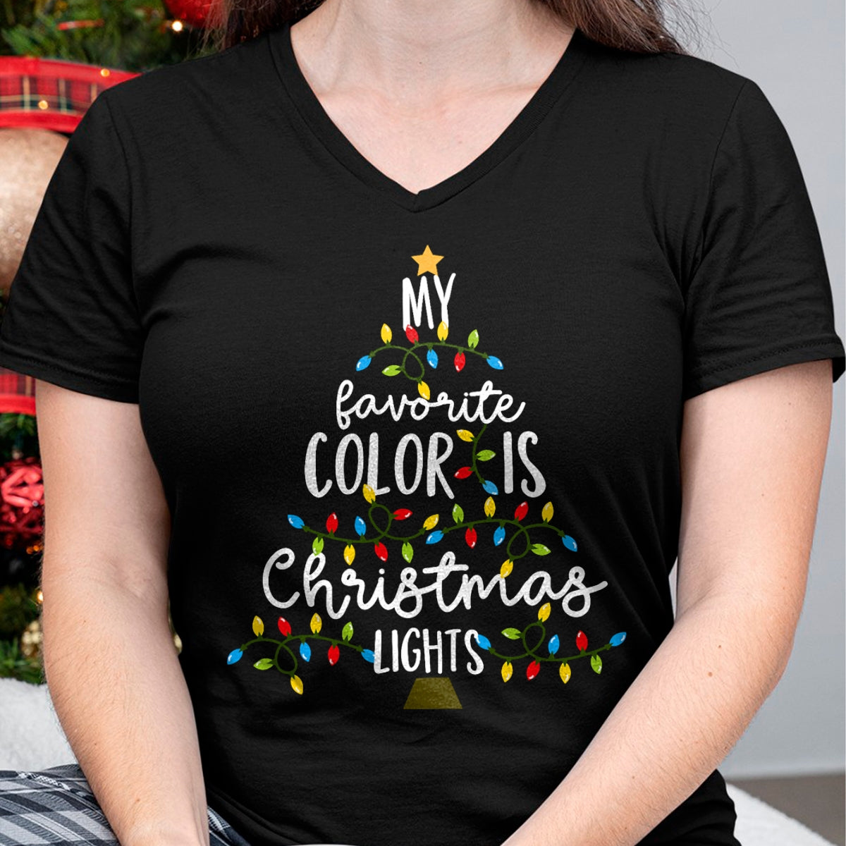 My Favorite Color Is Christmas Lights Kids Boy Women T-Shirt - Christmas Unisex T-Shirt/Hoodie/Sweatshirt - TRNN00