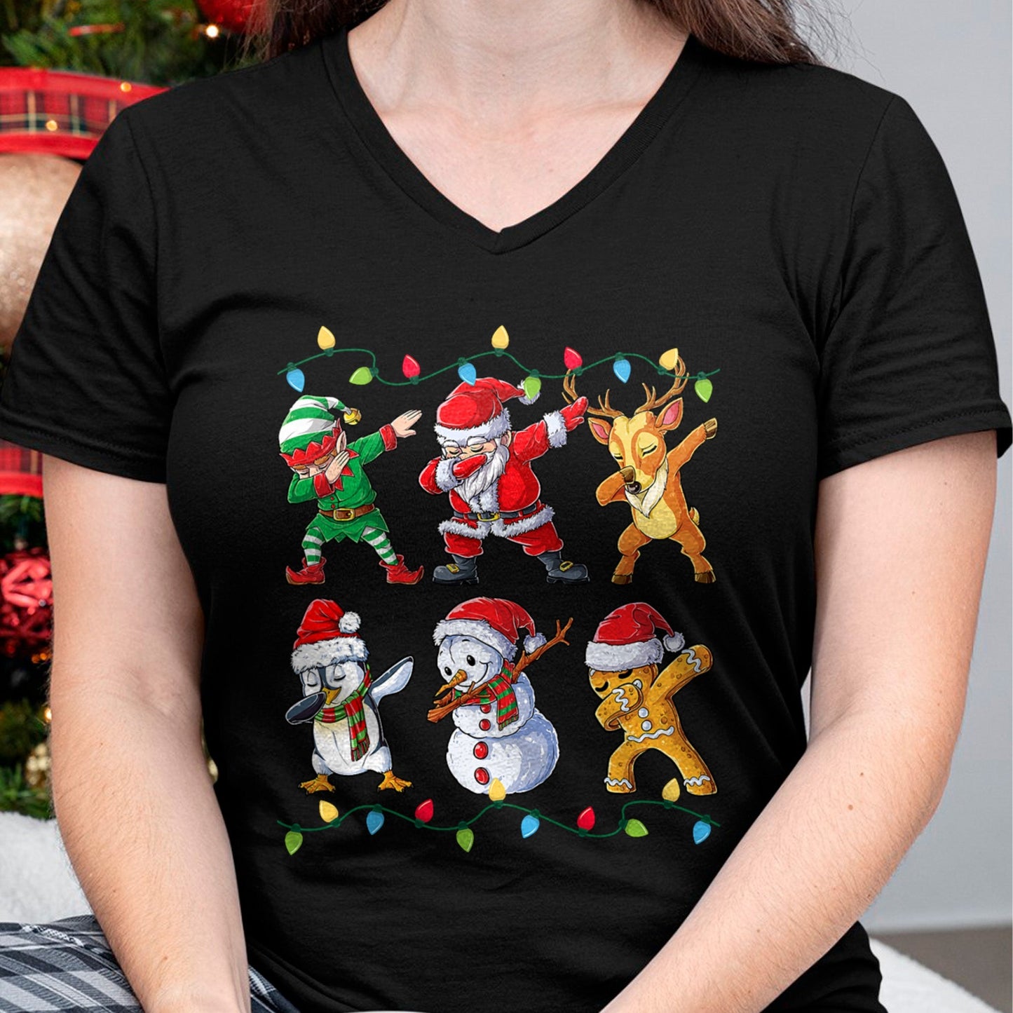 Dabbing Santa Elf Friends Christmas Boys Girls Men Xmas Dab T-Shirt - Christmas Unisex T-Shirt/Hoodie/Sweatshirt - TRNN00