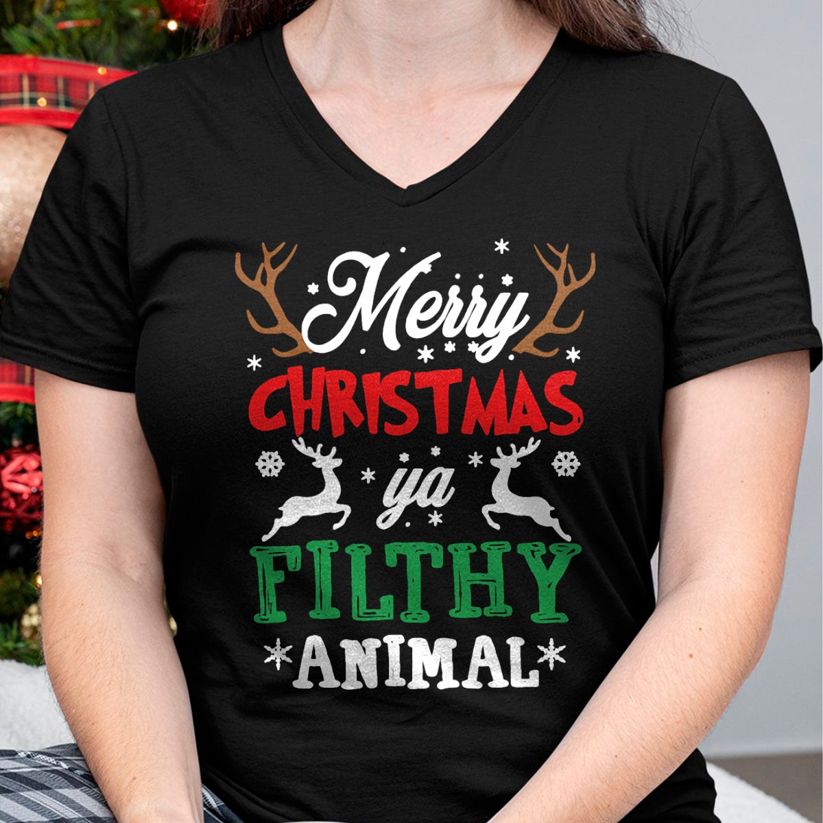 Merry Christmas Animal Filthy Ya Xmas Pajama T-Shirt - Christmas Unisex T-Shirt/Hoodie/Sweatshirt - TRNN00