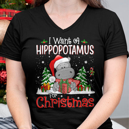 I Want A Hippopotamus For Christmas Xmas Hippo for Kid Women T-Shirt - Christmas Unisex T-Shirt/Hoodie/Sweatshirt - TRNN00