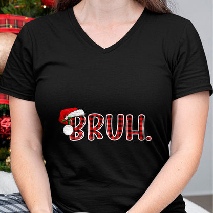Bruh Funny Christmas Plaid Teens Boys Kids Xmas Pajamas T-Shirt - Christmas Unisex T-Shirt/Hoodie/Sweatshirt - TRNN00
