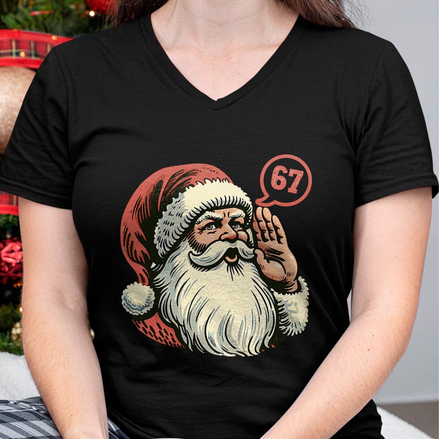 67 Christmas Funny Six Seven Meme Brainrot Santa Claus Boys T-Shirt - Christmas Unisex T-Shirt/Hoodie/Sweatshirt - TRNN00