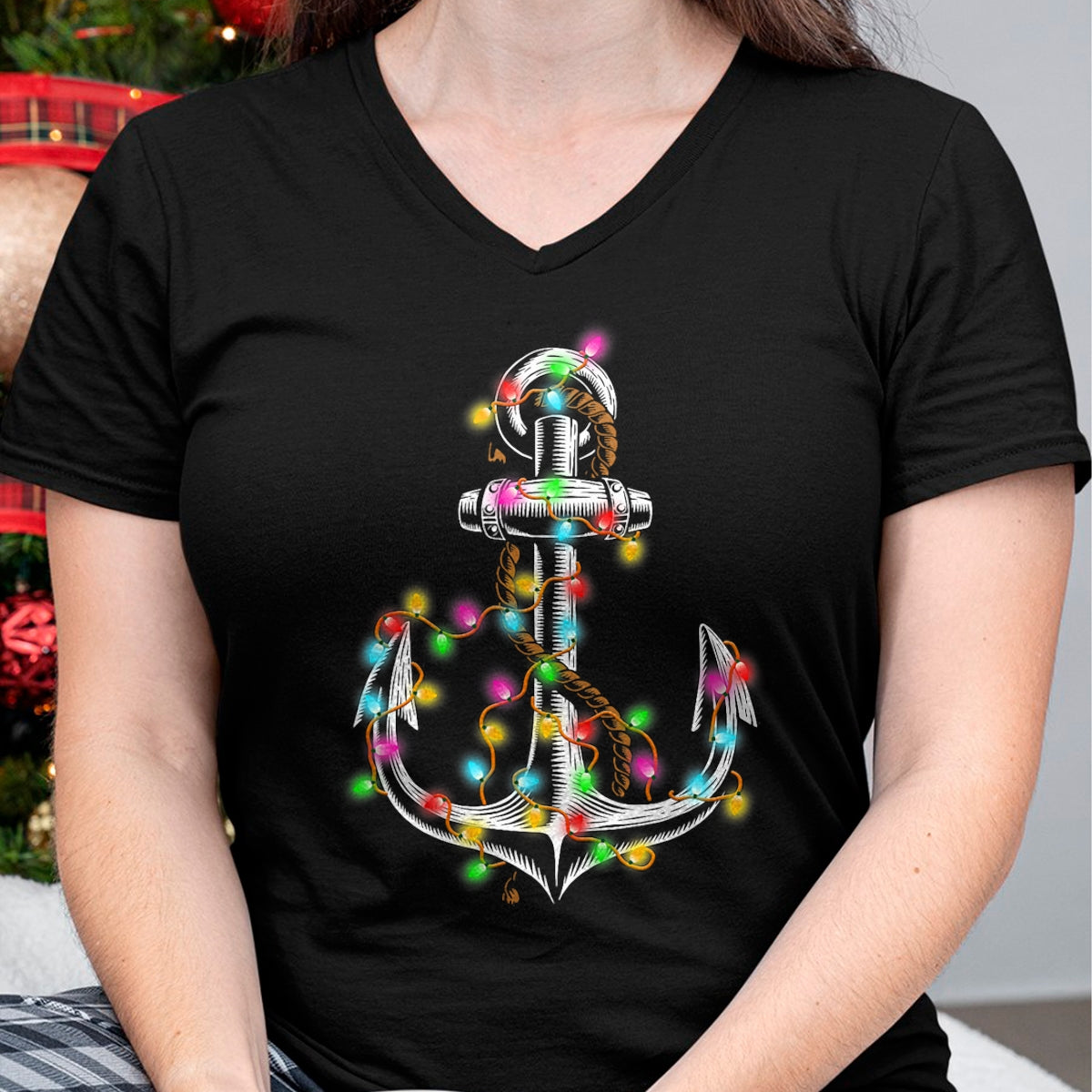 Christmas Lights Boating Sailing Cruise Boat Gifts T-Shirt - Christmas Unisex T-Shirt/Hoodie/Sweatshirt - TRNN00