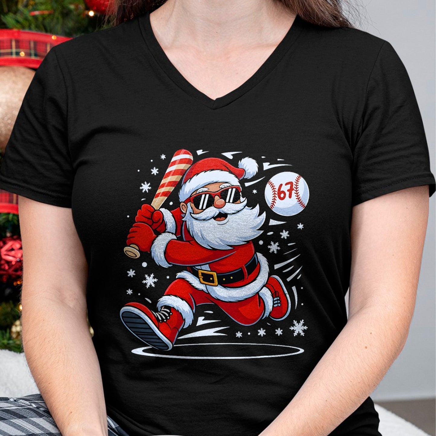 Funny Baseball Santa 67 Christmas Xmas Pajamas Boys T-Shirt - Christmas Unisex T-Shirt/Hoodie/Sweatshirt - TRNN00