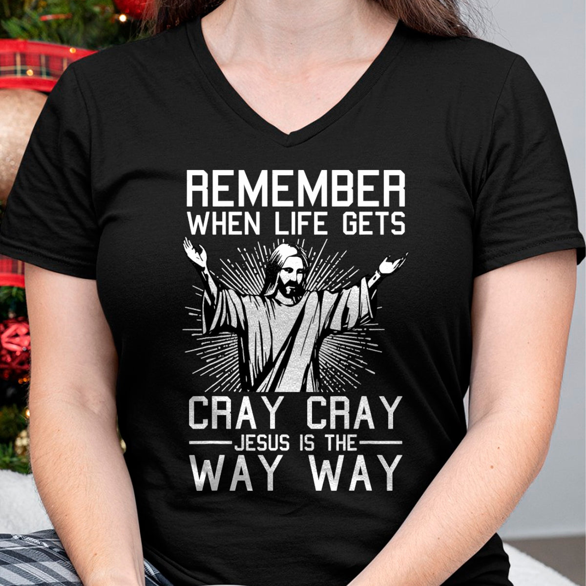 Jesus Is The Way Christmas Funny Faith Religious Christian T-Shirt - Christmas Unisex T-Shirt/Hoodie/Sweatshirt - TRNN00