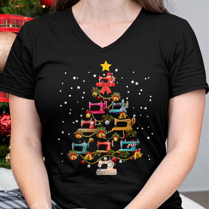 Funny Sewing Machine Christmas Tree Christmas Ornament Women T-Shirt - Christmas Unisex T-Shirt/Hoodie/Sweatshirt - TRNN00