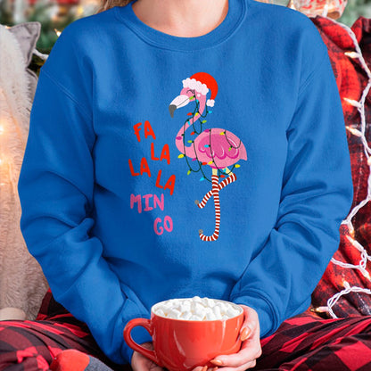 Fa La La Mingo Flamingo Christmas Tropical Xmas Tree Lights T-Shirt - Christmas Unisex T-Shirt/Hoodie/Sweatshirt - TRNN00