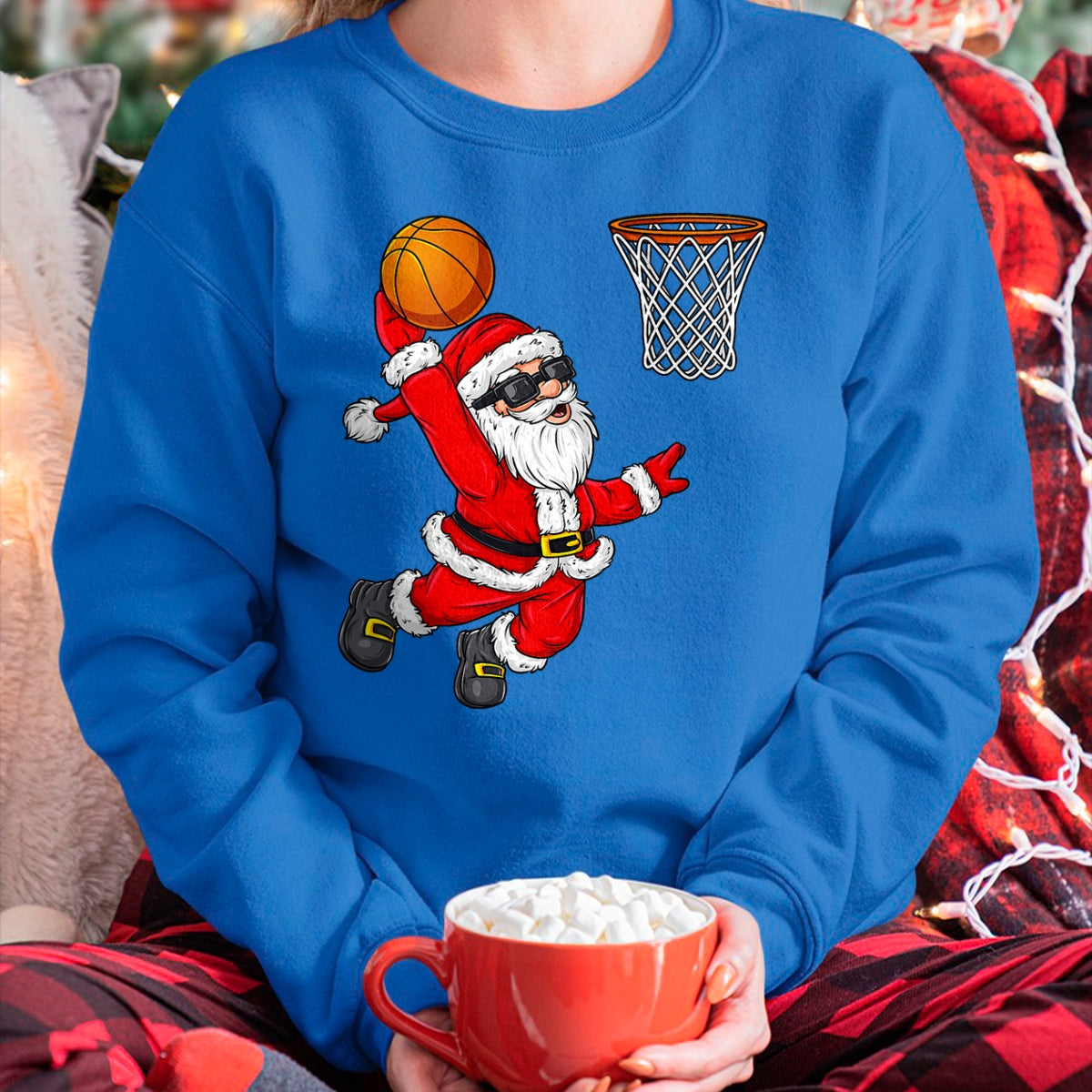 Christmas Santa Claus Dunking A Basketball Boys Kids Xmas T-Shirt - Christmas Unisex T-Shirt/Hoodie/Sweatshirt - TRNN00