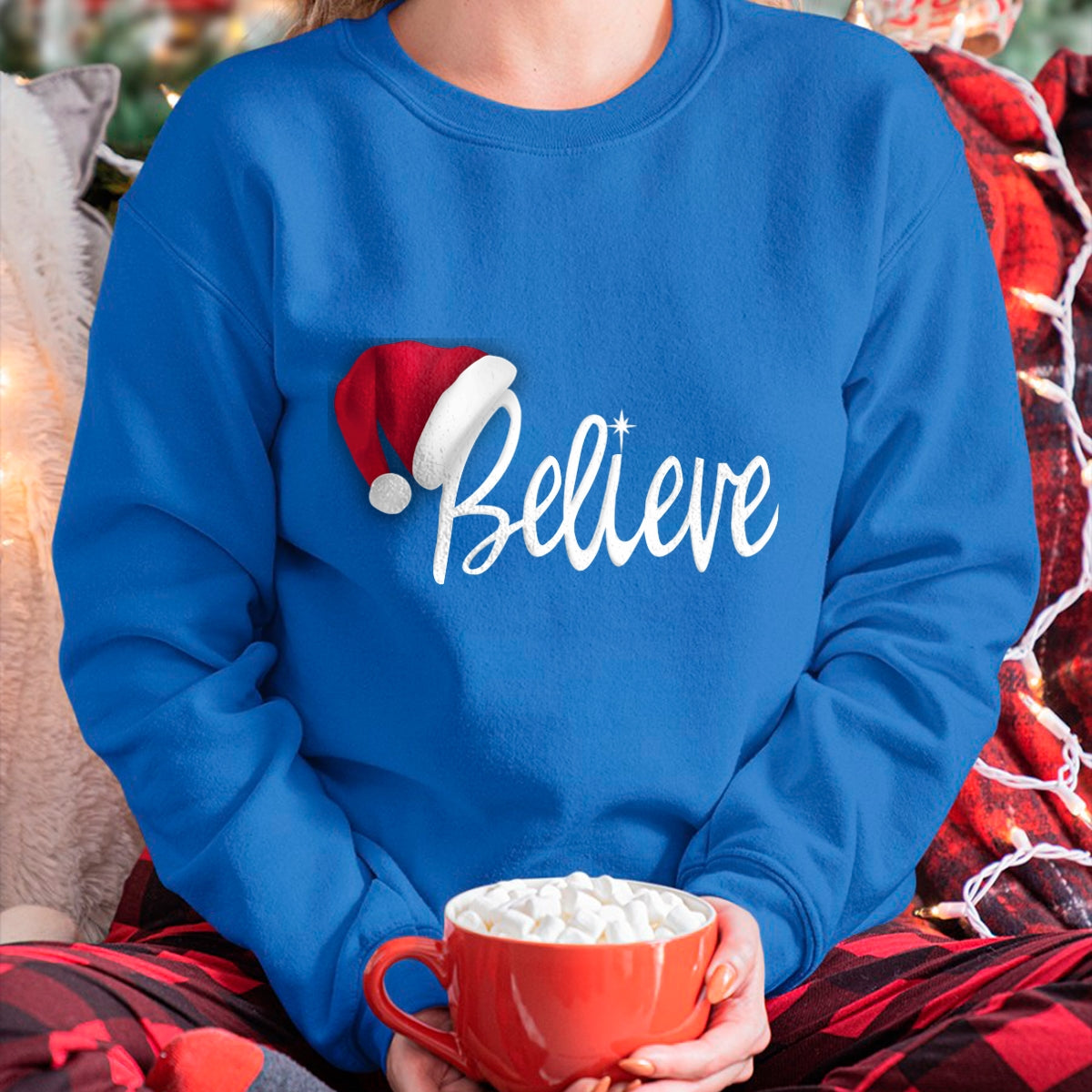 Christmas Long Sleeve T-Shirt - Believe in Santa Claus Shirt - Christmas Unisex T-Shirt/Hoodie/Sweatshirt - TRNN00