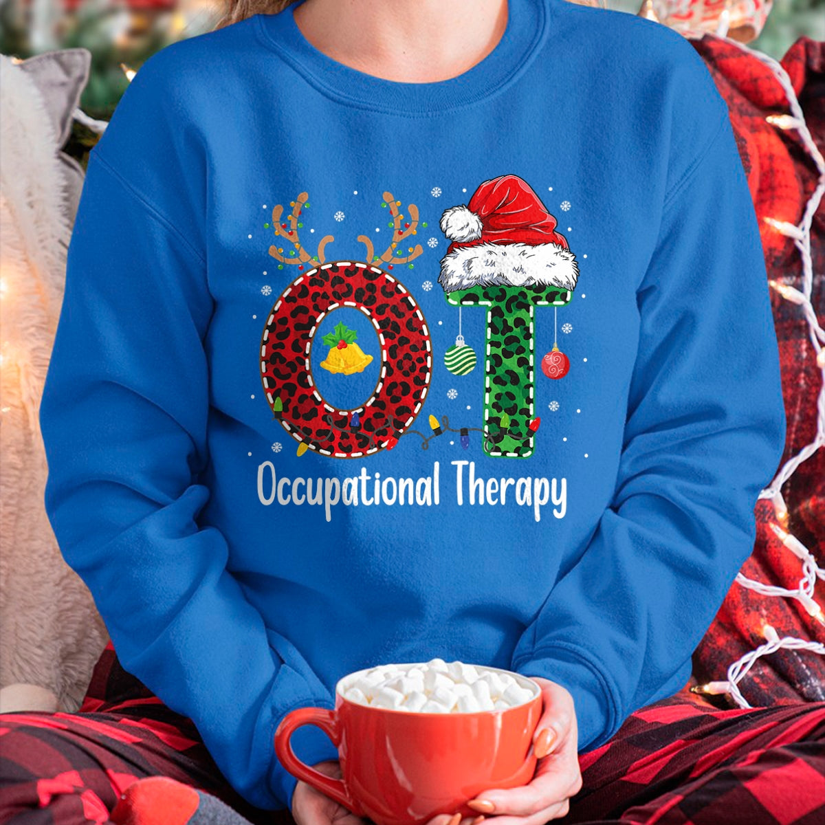 Occupational Therapy Christmas santa hat OT Therapist T-Shirt - Christmas Unisex T-Shirt/Hoodie/Sweatshirt - TRNN00
