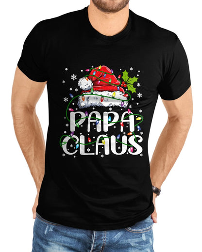 Papa Claus Christmas Lights Pajama Family Matching T-Shirt - Christmas Unisex T-Shirt/Hoodie/Sweatshirt - TRNN00