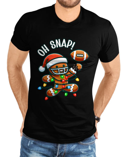 Funny Gingerbread Man Pajamas & PJs Xmas Holiday Oh Snap Gingerbreadman Christmas Football T-Shirt - Christmas Unisex T-Shirt/Hoodie/Sweatshirt - TRNN00