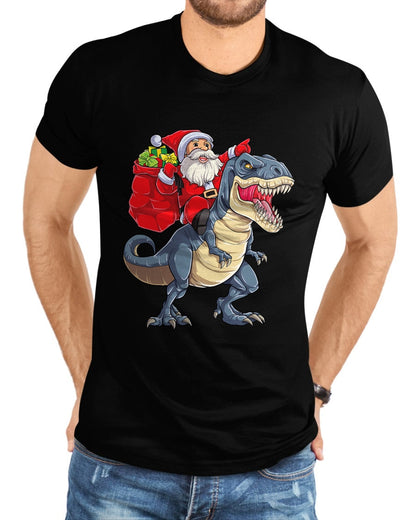 Dinosaur T rex Christmas Santa Boys Men Girls Xmas Squad T-Shirt - Christmas Unisex T-Shirt/Hoodie/Sweatshirt - TRNN00