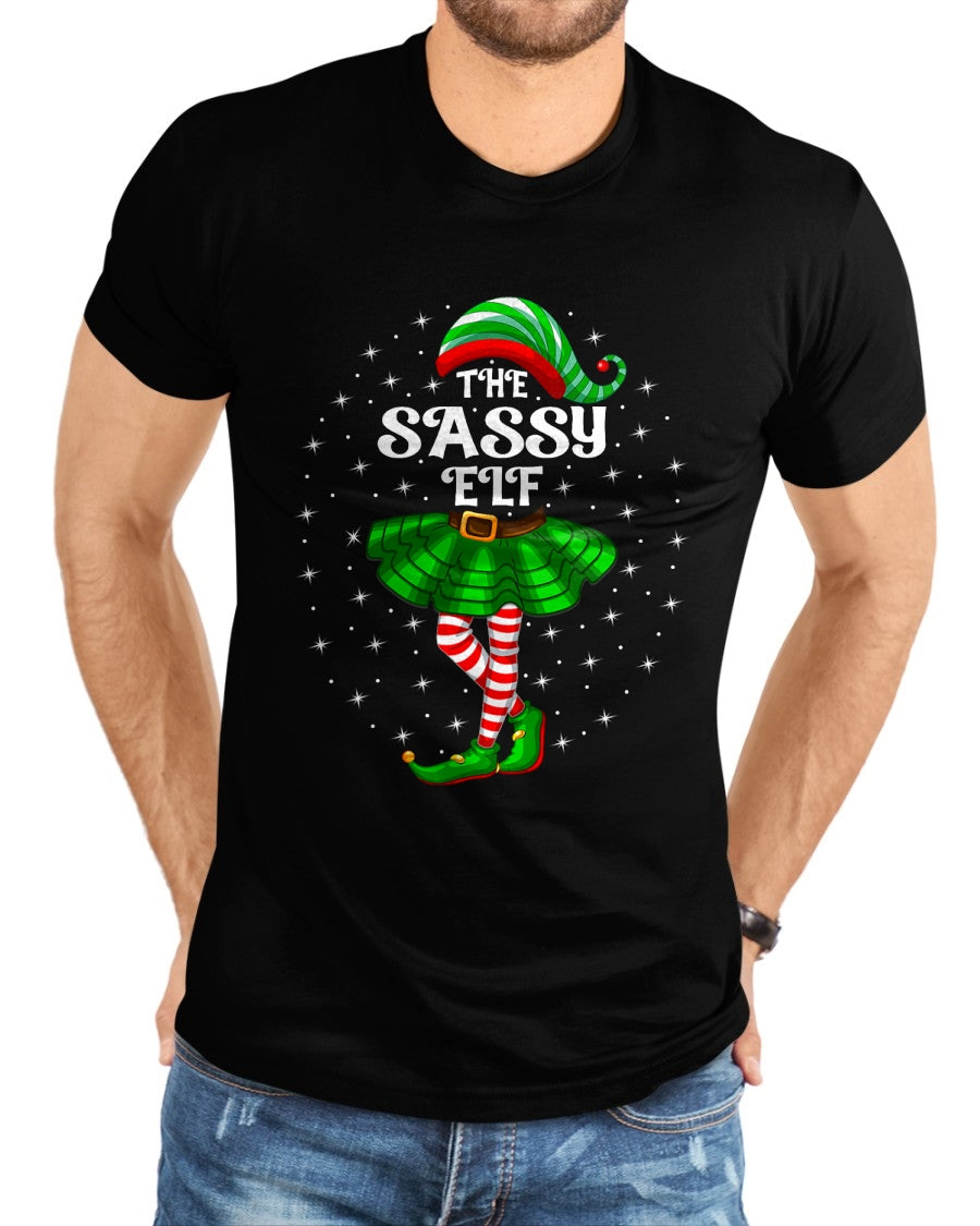 Xmas Family Matching Women Girls Mom The Sassy Elf Christmas T-Shirt - Christmas Unisex T-Shirt/Hoodie/Sweatshirt - TRNN00