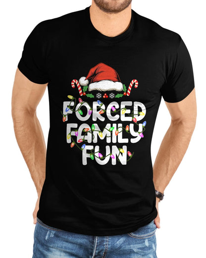 Forced Family Fun Christmas Pajamas Funny T-Shirt - Christmas Unisex T-Shirt/Hoodie/Sweatshirt - TRNN00