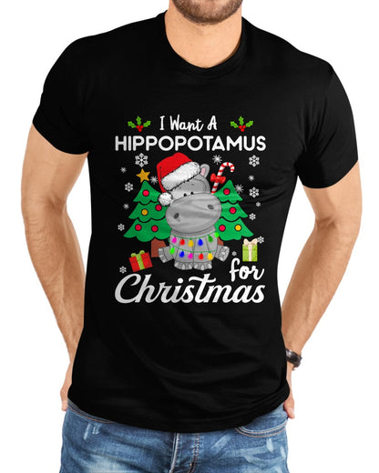 I Want A Hippopotamus For Christmas Cute Gift Xmas Costume T-Shirt - Christmas Unisex T-Shirt/Hoodie/Sweatshirt - TRNN00