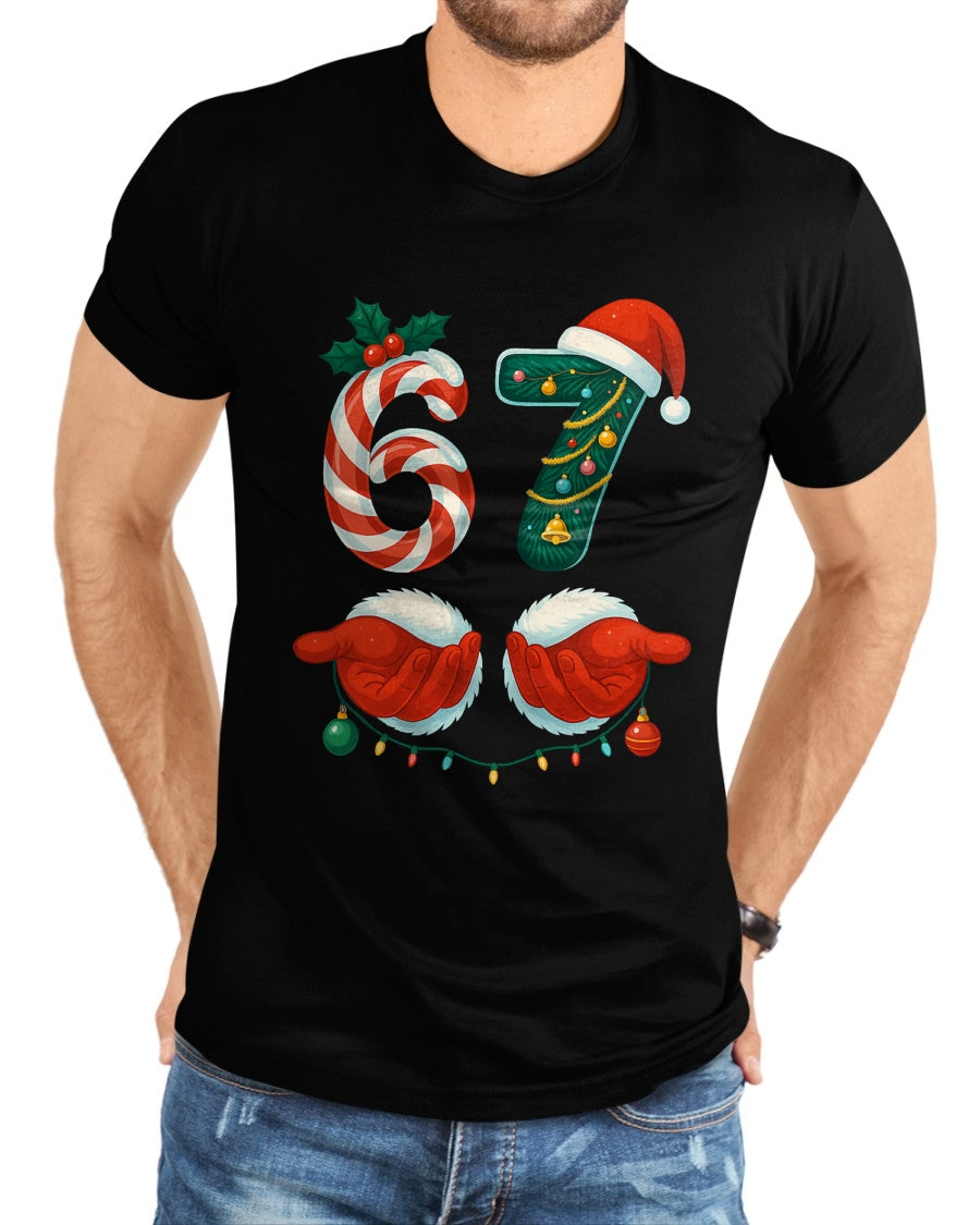 67 Christmas 6 7 Meme Pajamas Holiday Gen Alpha Slang T-Shirt - Christmas Unisex T-Shirt/Hoodie/Sweatshirt - TRNN00