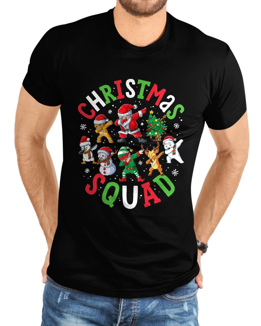 Christmas Squad Santa Dabbing Elf Family Matching Pajamas T-Shirt - Christmas Unisex T-Shirt/Hoodie/Sweatshirt - TRNN00