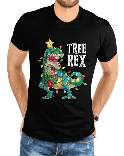 Most Wonderful Christmas Co Dinosaur Christmas Tree Rex Pajamas Men Boys Xmas Lights T-Shirt - Christmas Unisex T-Shirt/Hoodie/Sweatshirt - TRNN00