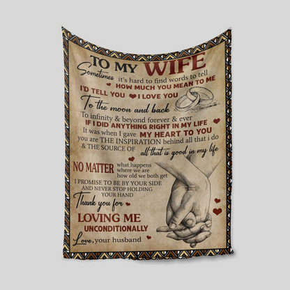 Special Gift For Your Husband Blanket From Wife
