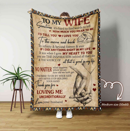 Special Gift For Your Husband Blanket From Wife