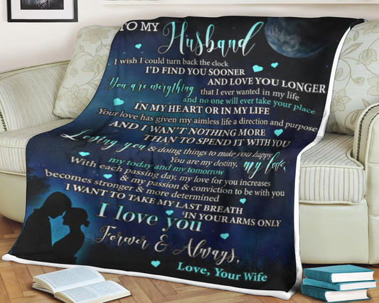 Special Gift For Your Husband Blanket From Wife