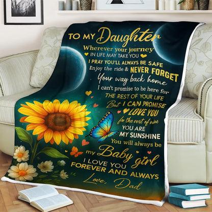 Special Gift For Your Daughter Blanket - From Dad Blanket