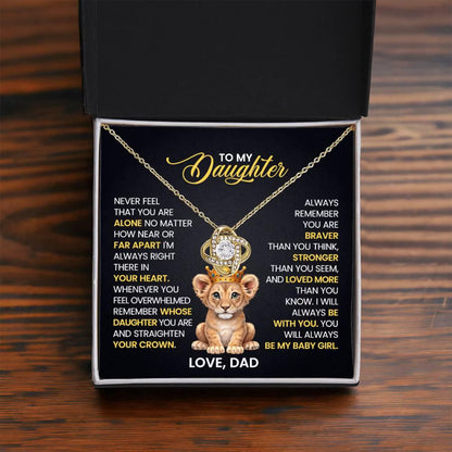TO MY DAUGHTER FROM DAD - Premium Love Knot Necklace
