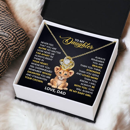 TO MY DAUGHTER FROM DAD - Premium Love Knot Necklace