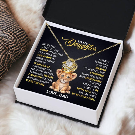 TO MY DAUGHTER FROM DAD - Premium Love Knot Necklace