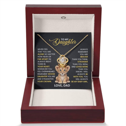 TO MY DAUGHTER FROM DAD - Premium Love Knot Necklace